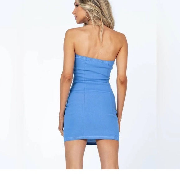 Princess Polly Cinder Mini Dress Blue - Picture 2 of 2